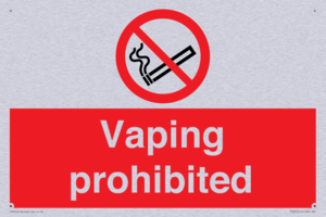 Vaping prohibited